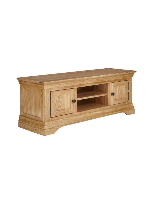 selling constance oak ready assembled large tv unit fits up to 60 inch tv 5f1c0ab15b0ef