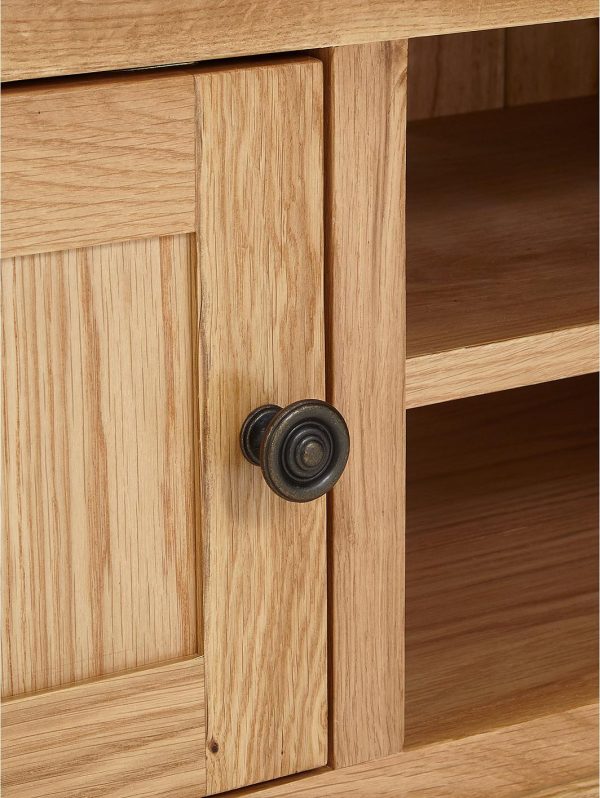 selling constance oak ready assembled large tv unit fits up to 60 inch tv 5f1c0ab234449