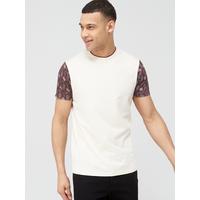 selling cut sew paisley sleeve print t shirt ecru 5f05bb5a9f281