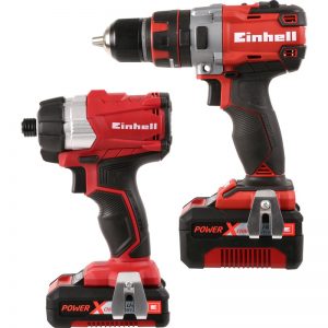 selling einhell pxc 18v brushless combi drill impact driver twin pack 1x 4 0ah 1x 2 0ah 5f1297393ee55