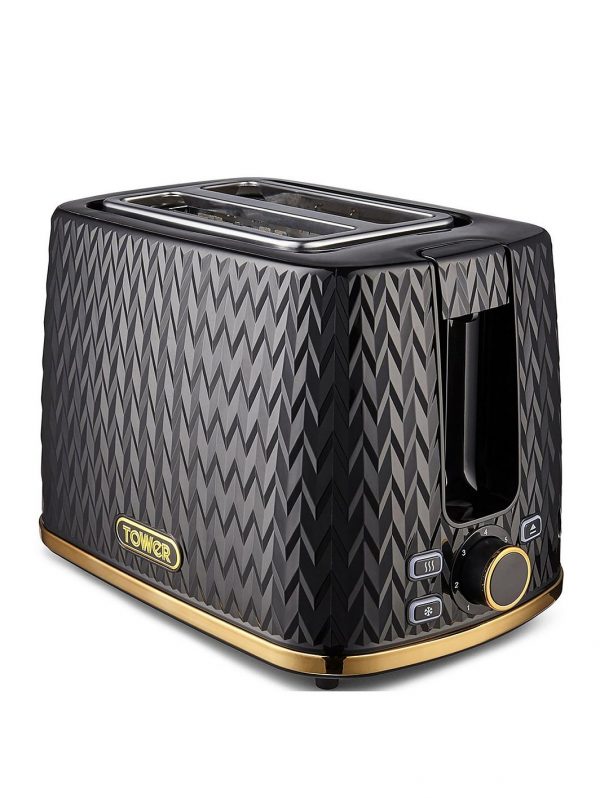selling empire 2 slice textured toaster black 5f1d23f5b3b5a