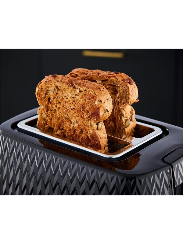 selling empire 2 slice textured toaster black 5f1d23f6851e9