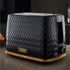 selling empire 2 slice textured toaster black 5f1d23f9bba6e