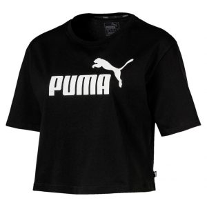 selling ess cropped logo t shirt black 5efee95961509