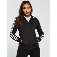 selling essentials 3 stripe full zip hoodie black 5efcbdcf0f9f9