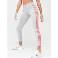selling essentials 3 stripe leggings medium grey heather 5efcbe3bf3ac9