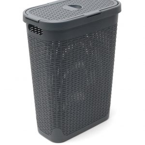 selling faux rattan slim 40 litre laundry hamper 5f003e92e9557