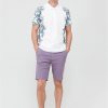 selling floral side printed polo shirt white 5f0096af5c5e3