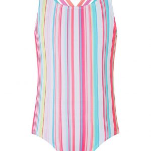 selling girls s e w sameria stripe swimsuit multi 5f0036d6a500f