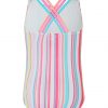 selling girls s e w sameria stripe swimsuit multi 5f0036e0aa3a2