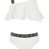 selling girls textured one shoulder bikini set white 5f01889950eee