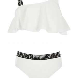 selling girls textured one shoulder bikini set white 5f01889950eee