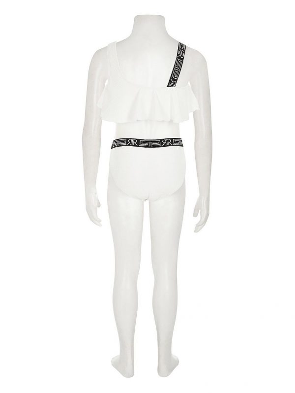 selling girls textured one shoulder bikini set white 5f01889b2cdcc