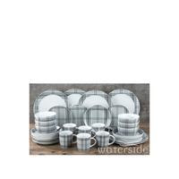 selling grey tartan 30 piece dinner set 5efc78d7db7d5