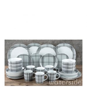 selling grey tartan 30 piece dinner set 5efc78dab7e6b