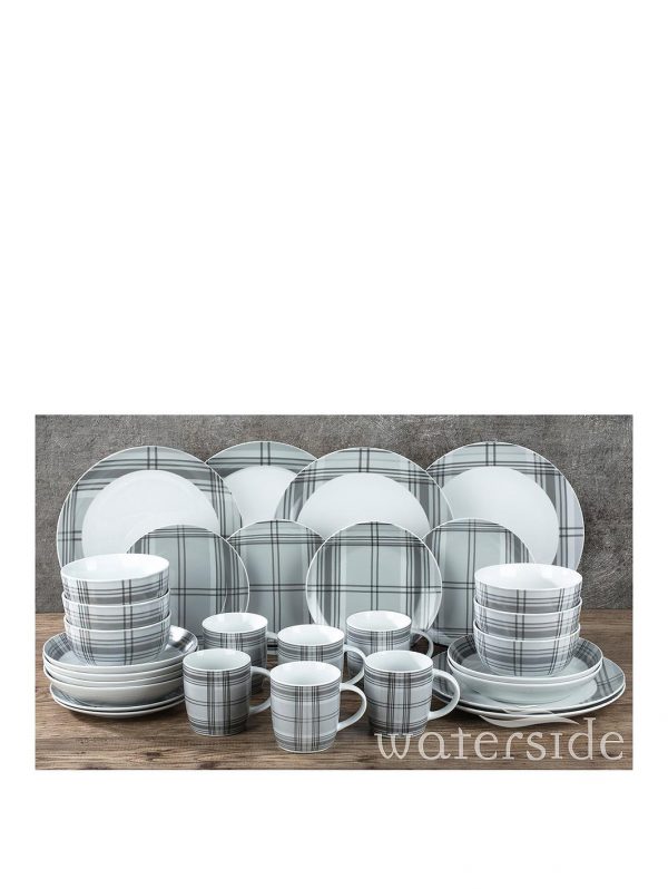 selling grey tartan 30 piece dinner set 5efc78dab7e6b
