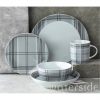 selling grey tartan 30 piece dinner set 5efc78dba5c6f