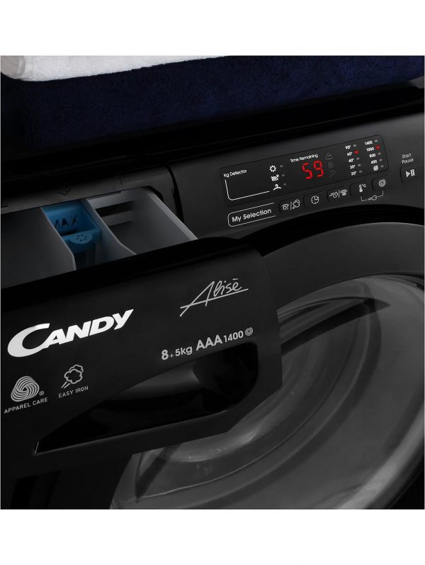 selling gvsw485dcb 8kg wash 5kg dry 1400 spin washer dryer with smart touch black 5f06d2f76b0ac