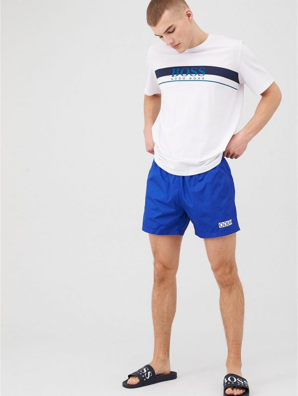 selling haiti small logo swim shorts blue 5f042a8639fb4