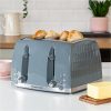 selling honeycomb 4 slice toaster grey 5f06b6f441590