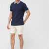 selling jersey polo with marl collar navy 5efc81fddab20
