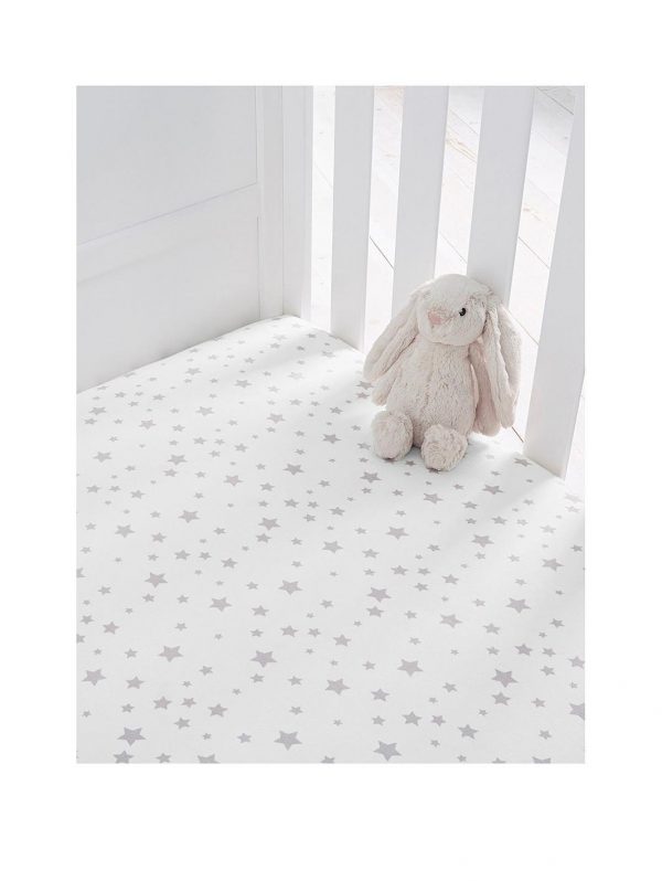 selling jersey printed stars fitted cot sheets 2 pack 5efef16b2cd5c