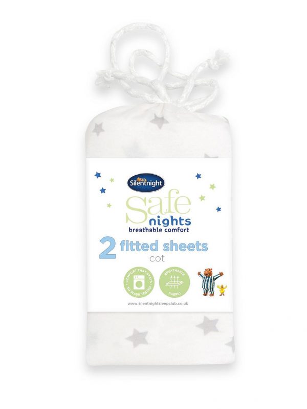 selling jersey printed stars fitted cot sheets 2 pack 5efef16bcea2a