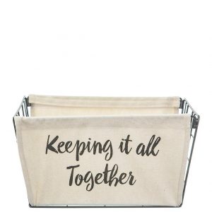 selling keeping it all together wire storage basket with lining 5efeeda096a6a