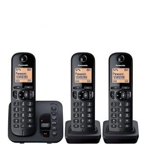 selling kx tgc223eb cordless telephone with answering machine and nuisance call block trio 5f055775a3da9