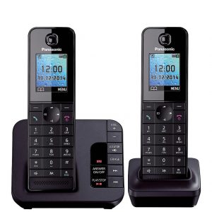 selling kx tgh222eb cordless telephone with answering machine and nuisance call block twin 5efc1d3dd90d3