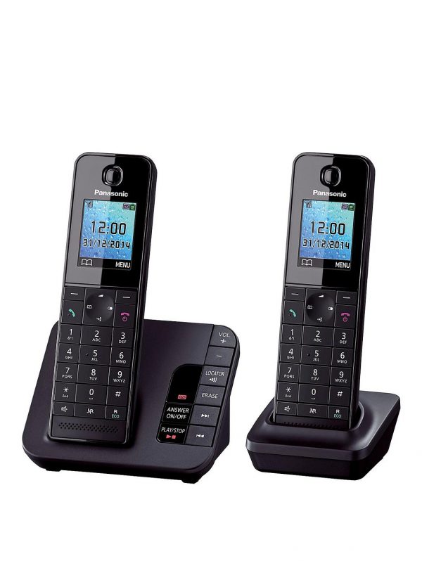 selling kx tgh222eb cordless telephone with answering machine and nuisance call block twin 5efc1d3e8d922