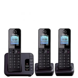 selling kx tgh223eb cordless telephone with answering machine and nuisance call block trio 5f0167875504b