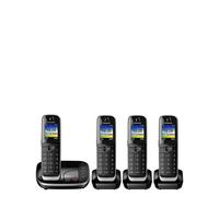 selling kx tgj324eb quad cordless telephone with answering machine black 5efc1d90a9cd1