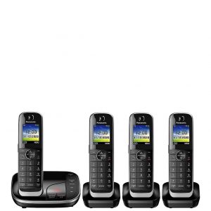 selling kx tgj324eb quad cordless telephone with answering machine black 5efc1d9567019