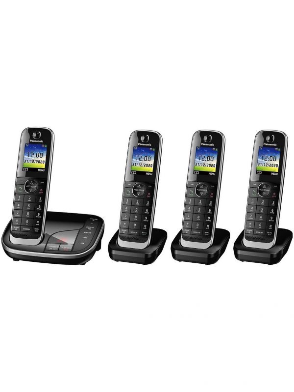 selling kx tgj324eb quad cordless telephone with answering machine black 5efc1d9610e67