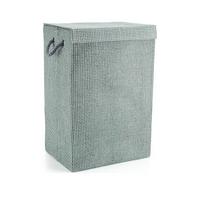 selling laundry hamper basket grey check in canvas 5f003ea447966