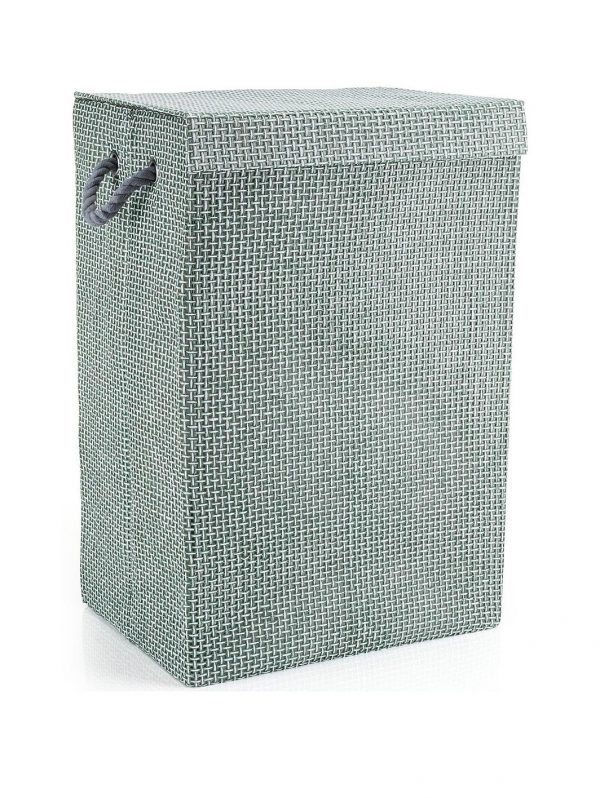 selling laundry hamper basket grey check in canvas 5f003ea9e1e85
