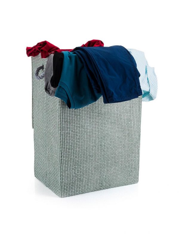 selling laundry hamper basket grey check in canvas 5f003eaa9dded