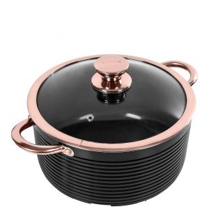 selling linear rose gold 24 cm casserole pan in black 5f05b413a348d