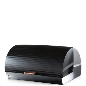 selling linear rose gold roll top bread bin black 5f0431d826641