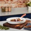 selling linear rose gold set of 2 frying pans in white 5f05b4c127ed3