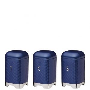 selling lovello tea coffee and sugar canisters midnight navy blue 5f082570148ab