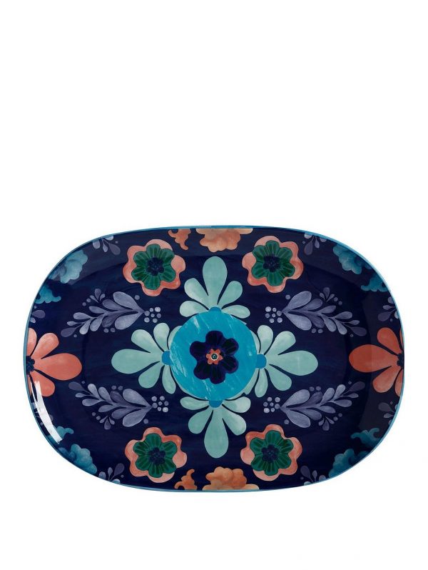selling majolica large blue oblong platter 5efc782008b8e