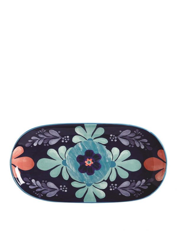 selling majolica medium blue oblong platter 5efc78150a414