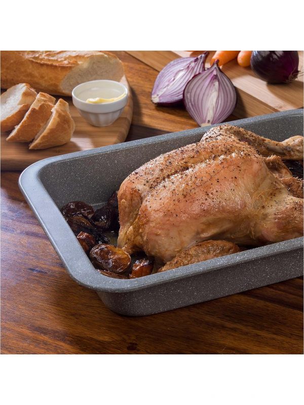 selling marble collection roasting pan and baking tray set in grey 5efc55be99bb8