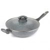 selling marble collection wok and griddle pan set in grey 5efdc885629cd