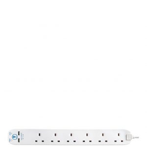 selling masterplug 13a 6 gang 2m surge protected extension lead 2 x usb 2 1a 5f201659af335