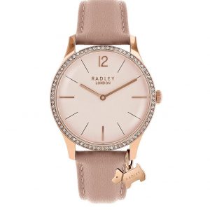 selling millbank pale pink leather strap watch with iconic dog charm 5efc63b4e279f