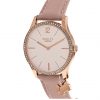 selling millbank pale pink leather strap watch with iconic dog charm 5efc63b7076d3