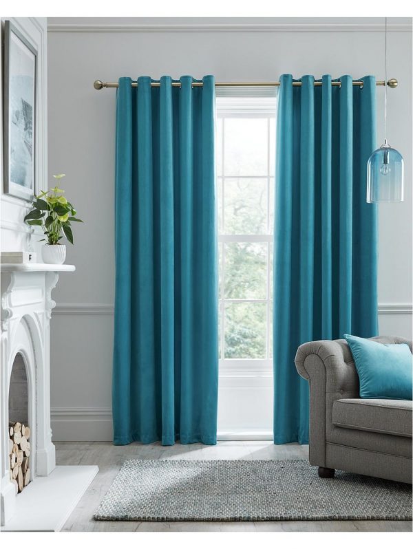 selling montrose velvet blackout eyelet curtains 5f01967d88ee5